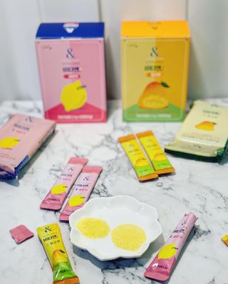 비타앤C 레몬맛, 망고맛 — 3점을 준 리뷰어가 2021년 4월 올린 사용 사진