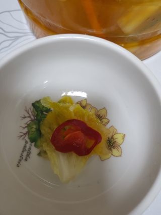셰프애찬 단호박 백김치 1kg — 5점을 준 리뷰어가 2022년 10월 올린 사용 사진