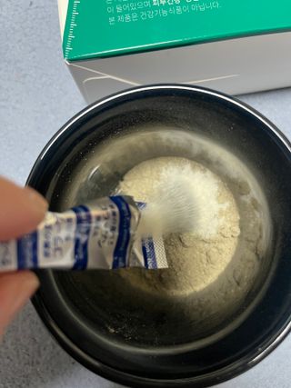 하나마이 100 프로 저분자 피쉬콜라겐 — 3점을 준 리뷰어가 2023년 3월 올린 사용 사진
