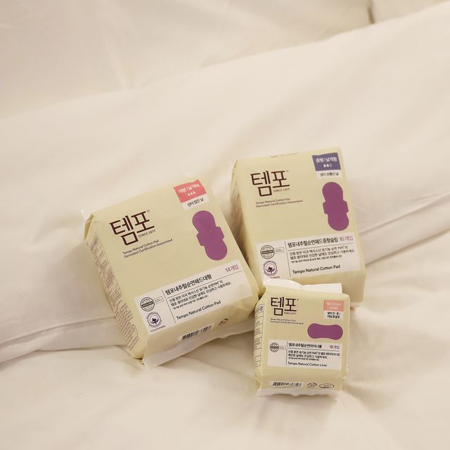MF[템포 ] 템포 패드 내추럴순면 생리대 SET(중형 슬림 + 대형 + 라이너) 리뷰 사진