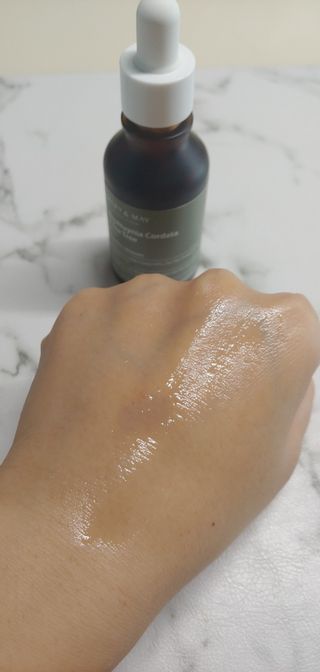 마리엔메이 센서티브 수딩 젤 크림 + 어성초 티트리 추출물 세럼 + 어성초 티트리 모공 클렌징 폼 — 5점을 준 리뷰어가 2021년 8월 올린 사용 사진