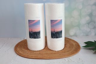 부직포나라 중금속유해물질ZERO 뜯어쓰는 주방 일회용수세미 60매 2매 — 5점을 준 리뷰어가 2022년 11월 올린 사용 사진
