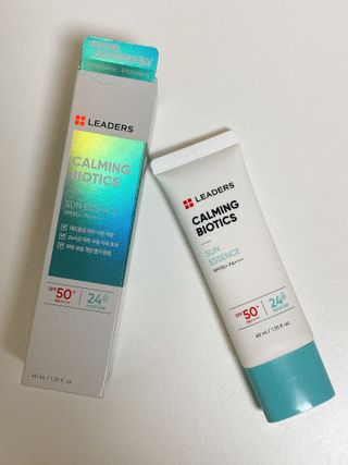 리더스코스메틱 리더스 카밍 바이오틱스 선 에센스 SPF 50+ PA++++ — 5점을 준 리뷰어가 2022년 6월 올린 사용 사진