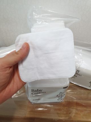 디어엘로디 프리미엄 유기농 베이비 솜티슈 40매 3 + 1 PACK — 5점을 준 리뷰어가 2021년 2월 올린 사용 사진