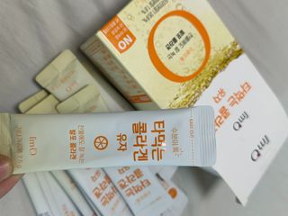 [음료수 대신 가능!]  빠르게 흡수되는 아임오 타먹는 콜라겐 1박스 — 5점을 준 리뷰어가 2023년 4월 올린 사용 사진