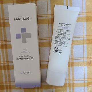 바노바기 코스메틱 바노바기 밀크씨슬 리페어 시카 선스크린 플러스 50ml — 5점을 준 리뷰어가 2023년 3월 올린 사용 사진