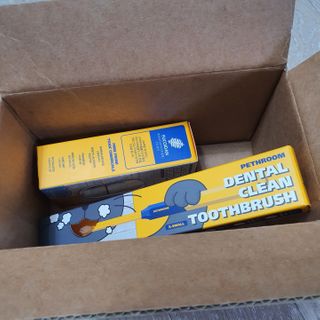 Pethroom 페스룸 PETHROOM DENTAL CARE SET 페스룸 덴탈 케어 세트 / 덴탈 클린 칫솔 + 덴탈 클린 치약 — 5점을 준 리뷰어가 2020년 12월 올린 사용 사진