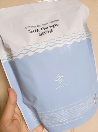 실크가글 실크단백질 함유 구강청결제 11ml 50포 — 5점을 준 리뷰어가 2021년 8월 올린 사용 사진