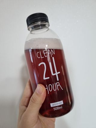 클린24시간 1BOX(5포) + 전용보틀(500ml) — 5점을 준 리뷰어가 2022년 12월 올린 사용 사진