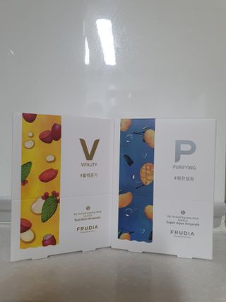 [후르디아] 골라쓰는 비건마스크팩 2종 -백년초 / 망고 — 3.5점을 준 리뷰어가 2022년 1월 올린 사용 사진