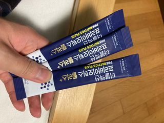 메이준뉴트리 더블액션 프리바이오틱스 플러스+ — 3.5점을 준 리뷰어가 2021년 4월 올린 사용 사진