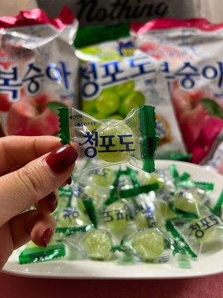 청포도캔디 복숭아캔디 — 5점을 준 리뷰어가 2022년 11월 올린 사용 사진