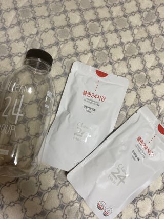 클린24시간 1BOX(5포) + 전용보틀(500ml) — 5점을 준 리뷰어가 2023년 2월 올린 사용 사진