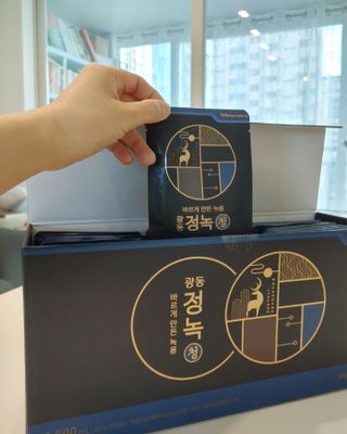 광동생활건강 [광동] 바르게 만든 녹용, 광동정녹청 30포. — 4.5점을 준 리뷰어가 2022년 1월 올린 사용 사진