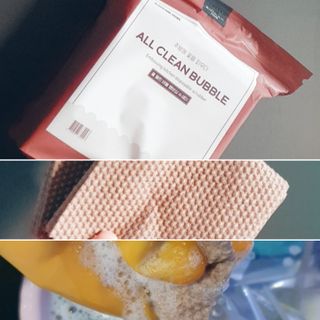 블뤼엔 일회용 수세미 — 5점을 준 리뷰어가 2021년 3월 올린 사용 사진