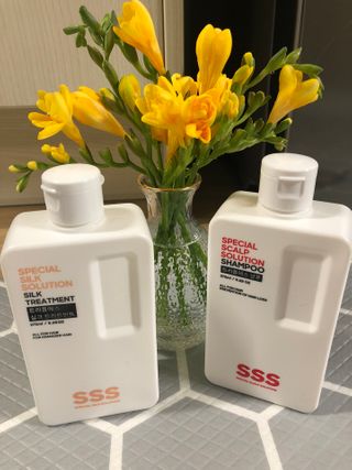 트리플에스 탈모 샴푸 275ml + 실크 트리트먼트 275ml — 4점을 준 리뷰어가 2021년 2월 올린 사용 사진