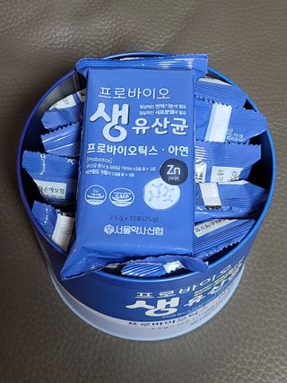 서울약사신협_프로바이오생유산균_2.5G x 100포 — 4점을 준 리뷰어가 2021년 6월 올린 사용 사진