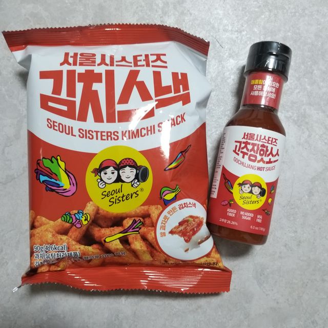 [서울시스터즈] 신제품 고추장 핫소스 185g 1개+신제품 김치스낵 90g 2개 리뷰 사진