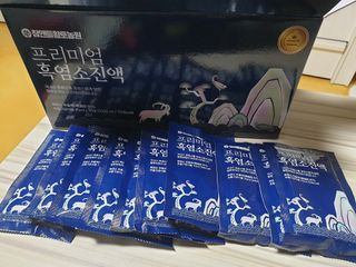 참앤들황토농원 국내산 흑염소를 정성스럽게 담은, 프리미엄 흑염소 진액 70ml x 30포 1박스 — 5점을 준 리뷰어가 2023년 1월 올린 사용 사진