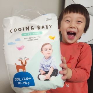 쿠잉 윙윙 풀커버 팬티기저귀 (L/XL/XXL) 1팩 — 5점을 준 리뷰어가 2023년 1월 올린 사용 사진