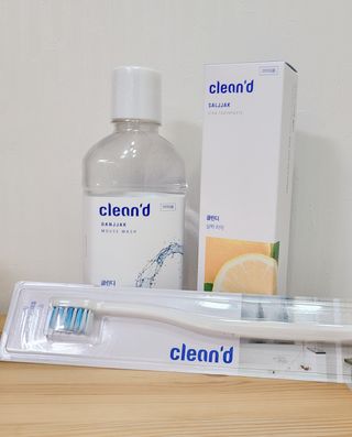 주식회사 클린디 [클린디]🌿민트향으로 상쾌하게, 단짝가글 + 맞춤 칫솔 + 치약 세트🦷 — 5점을 준 리뷰어가 2021년 12월 올린 사용 사진