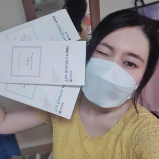 [이지아 마스크] 애니가드 더솔루션마스크 KF80 대형 컬러 4종 — 5점을 준 리뷰어가 2021년 7월 올린 사용 사진