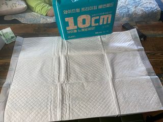 아베크 펫 와이드 프리미엄 대형 애견 강아지 배변 패드 30매 1팩 80g — 5점을 준 리뷰어가 2021년 7월 올린 사용 사진