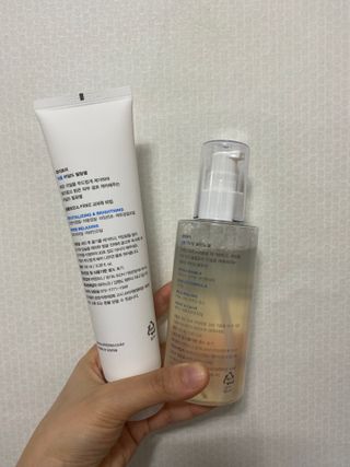 화이트리 비움 약산성 클렌징젤 ,마일드 필링젤 세트 — 3.5점을 준 리뷰어가 2021년 2월 올린 사용 사진