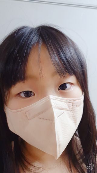 애니가드키즈 새부리형  소형L 5컬러 각 10매입 [크리미베이지, 코튼핑크, 블루레이크, 페일로즈, 민트그린] — 5점을 준 리뷰어가 2022년 2월 올린 사용 사진