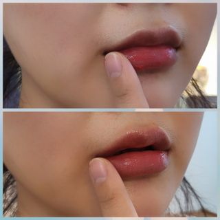 [후르디아] 올리브영 꿀과즙 립밤 2종 (블루베리/석류) — 5점을 준 리뷰어가 2021년 11월 올린 사용 사진