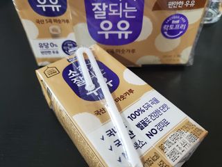 소화가 잘되는 우유 국산 5곡 미숫가루 — 4점을 준 리뷰어가 2021년 9월 올린 사용 사진