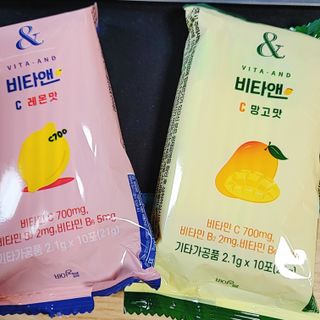 비타앤C 레몬맛, 망고맛 — 5점을 준 리뷰어가 2021년 5월 올린 사용 사진