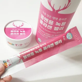 [몸엔용] 녹용 담은 탱탱 콜라겐 녹용 콜라겐 젤리 15g x 20포 — 5점을 준 리뷰어가 2022년 4월 올린 사용 사진