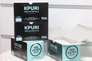 케이퓨리 KF80 덴탈 귀편한 숨쉬기편한 마스크 50매 — 4.5점을 준 리뷰어가 2022년 9월 올린 사용 사진