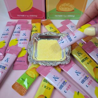 비타앤C 레몬맛, 망고맛 — 5점을 준 리뷰어가 2021년 6월 올린 사용 사진