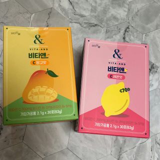 비타앤C 레몬맛, 망고맛 — 5점을 준 리뷰어가 2021년 4월 올린 사용 사진
