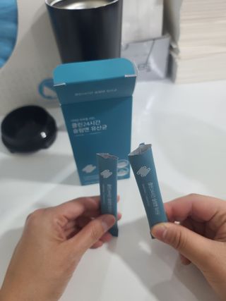 클린24시간 슬림앤유산균 1박스 (3.5g X 15포) — 5점을 준 리뷰어가 2022년 11월 올린 사용 사진