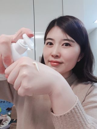mom e 맘이 내추럴 베이비 케어 샴푸앤바스+로션 — 5점을 준 리뷰어가 2021년 1월 올린 사용 사진