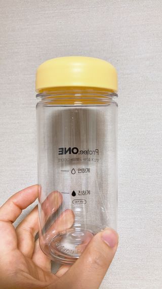 프로티원 단백질쉐이크 녹차맛 2주분 1통+보틀 — 4점을 준 리뷰어가 2021년 4월 올린 사용 사진