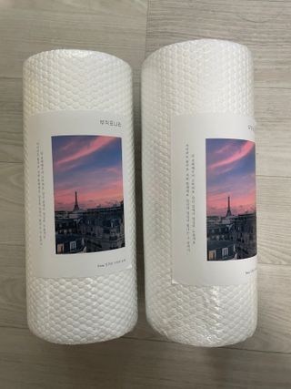 부직포나라 중금속유해물질ZERO 뜯어쓰는 주방 일회용수세미 60매 2매 — 5점을 준 리뷰어가 2022년 11월 올린 사용 사진