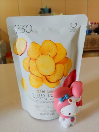 딜라이트 프로젝트 바삭한 원물칩 3종 고구마칩, 자색고구마칩, 느타리버섯칩 [총 6봉지] — 5점을 준 리뷰어가 2022년 3월 올린 사용 사진