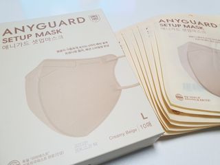 애니가드 셋업마스크 4컬러 각 10매입 [크리미베이지, 캐시미어로즈, 초콜렛브라운, 미드나잇네이비] — 5점을 준 리뷰어가 2022년 2월 올린 사용 사진