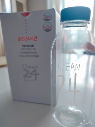 클린24시간 1BOX(5포) + 전용보틀(500ml) — 5점을 준 리뷰어가 2022년 8월 올린 사용 사진