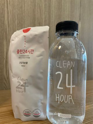 클린24시간 1BOX(5포) + 전용보틀(500ml) — 3점을 준 리뷰어가 2022년 8월 올린 사용 사진