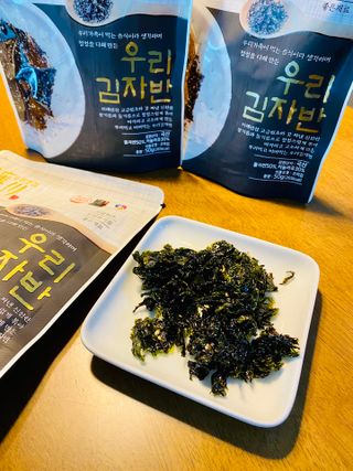 광천우리맛김 우리집밥도둑 맛있는광천김 우리김자반 50g 5봉 — 5점을 준 리뷰어가 2021년 11월 올린 사용 사진