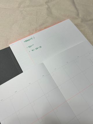 플러스엑스 오브젝트 Object by 3 크리에이티브 세트 - 아이디어노트, 위클리플래너, 스티키메모패드 — 5점을 준 리뷰어가 2022년 3월 올린 사용 사진