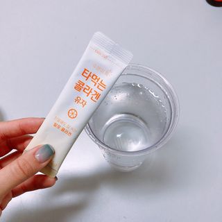 [음료수 대신 가능!]  빠르게 흡수되는 아임오 타먹는 콜라겐 1박스 — 5점을 준 리뷰어가 2023년 4월 올린 사용 사진