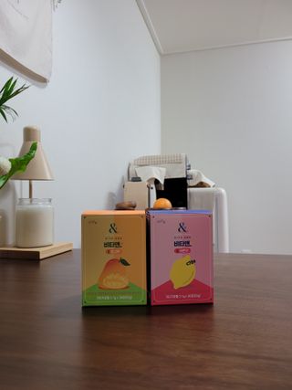 비타앤C 레몬맛, 망고맛 — 5점을 준 리뷰어가 2021년 4월 올린 사용 사진