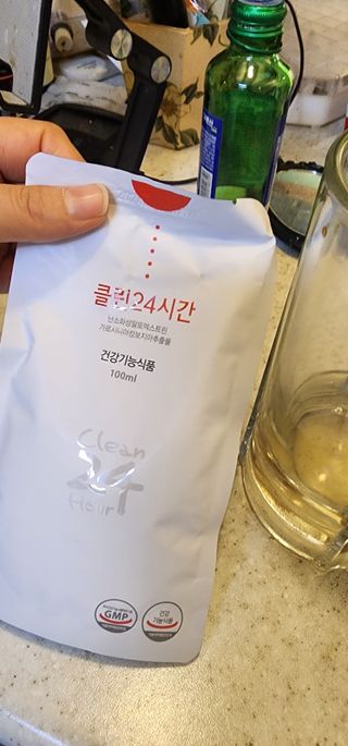클린24시간 1BOX(5포) + 전용보틀(500ml) — 5점을 준 리뷰어가 2023년 3월 올린 사용 사진