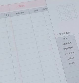 리훈 오늘쓰임 가계부 1년용 — 5점을 준 리뷰어가 2021년 5월 올린 사용 사진